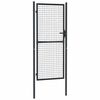 vidaXL Hageport av netting galvanisert st&aring;l 100x200 cm gr&aring;