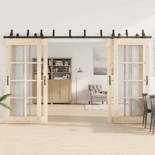 vidaXL Utstyr for skyved&oslash;r 366 cm st&aring;l svart