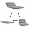 vidaXL Futonsofa med madrass hvit 100x206x11 cm heltre furu