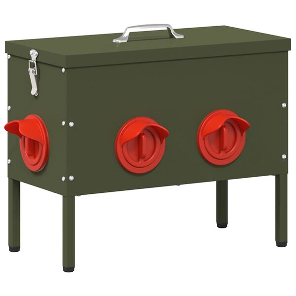 vidaXL H&oslash;nsefutteral 2 pcs Olivengr&oslash;nn 41,5 x 20,5 x 33 cm