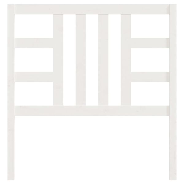 vidaXL Sengegavl hvit 106x4x100 cm heltre furu