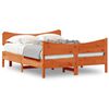 vidaXL Sengeramme uten madrass voksbrun 140x190 cm heltre furu