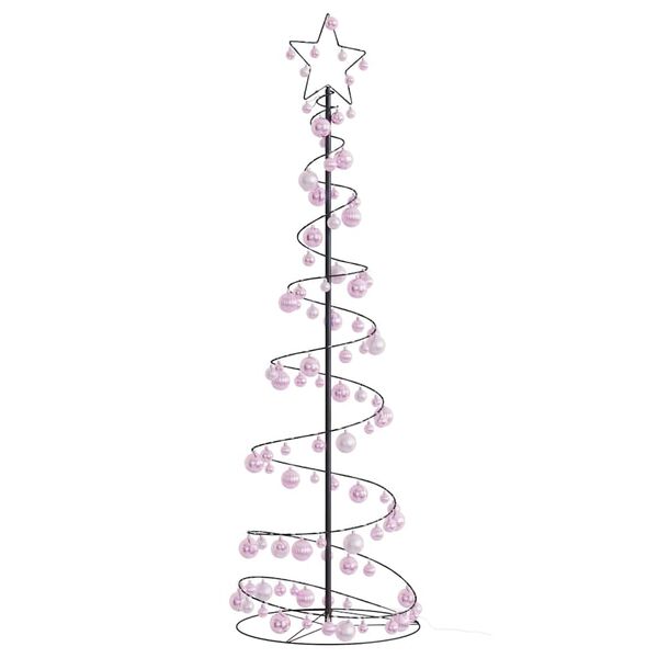 vidaXL LED Juletre med Baubles 120 LEDs Varm Hvit 180 cm