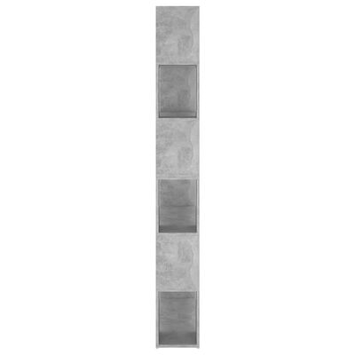 vidaXL Bokhylle/romdeler betonggrå 100x24x188 cm