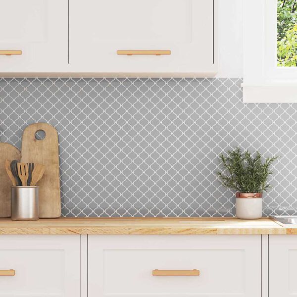 vidaXL Lanterne Flis 10 pcs Gr&aring; 27 x 27 cm Polyuretan og PET