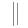 vidaXL Romdeler med 5 paneler hvit 250x220 cm stoff