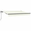 vidaXL Uttrekkbar markise Krem 250 x 200 cm stoff