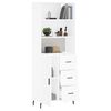 vidaXL Highboard hvit 69,5x34x180 cm konstruert tre