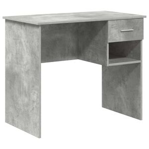 vidaXL Skrivebord Betonggr&aring; 90 x 49 x 75 cm Konstruert tre