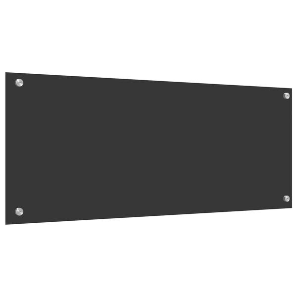 vidaXL Kjøkkenbakplate Mørke grå 100 x 40 x 0,6 cm herdet glass