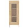vidaXL Highboard sonoma eik 34,5x34x180 cm konstruert tre