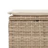vidaXL Hagesofaer med puter 6 deler beige polyrotting akasie