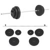vidaXL Vektstangsett 30 kg