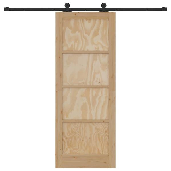 vidaXL Skyved&oslash;r ORKDAL Brun 78 x 202 cm Massiv furu