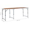 vidaXL Sammenleggbart campingbord aluminium 180x60 cm