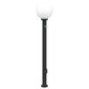 vidaXL Pullertlampe med sensor og stikkontakt 120 cm svart IP44