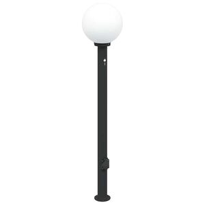vidaXL Pullertlampe med sensor og stikkontakt 120 cm svart IP44