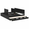 vidaXL Seng med lagring med skuff Svart Eik 180 cm Konstruert tre