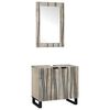 vidaXL Baderomsskapsett 2 pcs Hvit Massiv mango tre