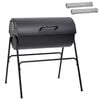 vidaXL T&oslash;nnegrill med 2 Stekerister 3 pcs 80 x 73 x 90 cm Metall Svart