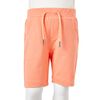 Barneshorts med snor neonoransje 140