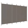 vidaXL Romdeler med 6 paneler antrasitt 300x200 cm stoff