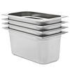 vidaXL Gastronormbeholdere 4 stk GN 1/3 150 mm rustfritt st&aring;l
