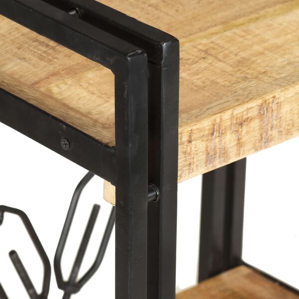 vidaXL Bokhylle 3 etasjer 40x30x80 cm heltre mango