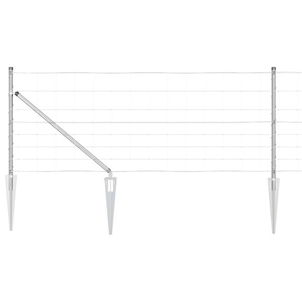 vidaXL Gjerdep&aring;le Galvanisert 25 x 0,8 m St&aring;l