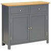 vidaXL Skjenk 90x33,5x83 cm heltre eik