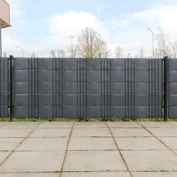 vidaXL Balkongskjermer 10 stk antrasitt 255x19 cm polyrotting