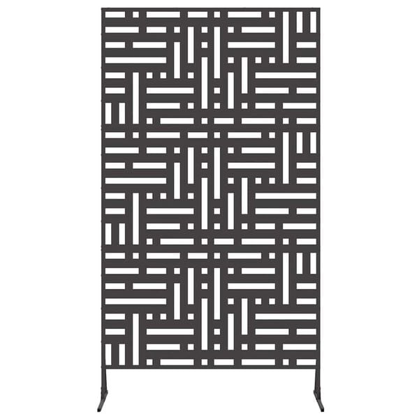 vidaXL Personvernsvegg Svart 100 x 50 x 180 cm St&aring;l