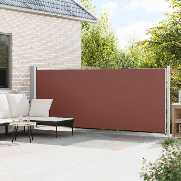 vidaXL Uttrekkbar sidemarkise 600x160 cm brun