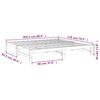 vidaXL Uttrekkbar dagseng hvit 2x(90x200) cm heltre furu