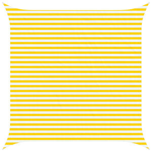 vidaXL Solskygge seil 4 x 4 m 100% polyester Oxford Torget Gul og hvit