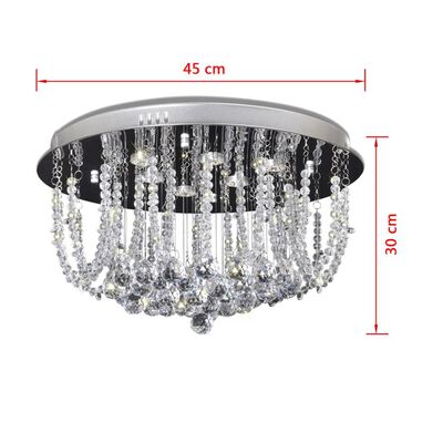 LED krystall taklampe lysekrone 45 cm diameter