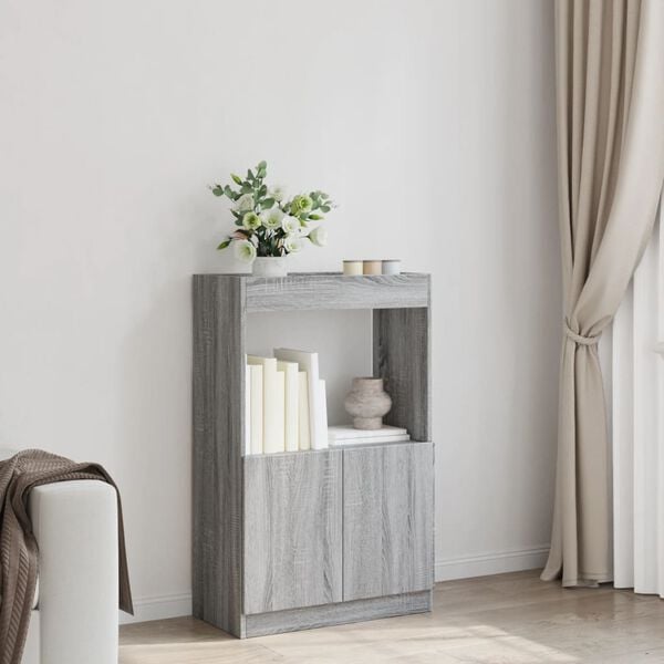 vidaXL Highboard gr&aring; sonoma 63x33x100 cm konstruert tre