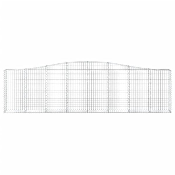vidaXL Gabionkurver buede 20 stk 400x30x100/120 cm galvanisert jern