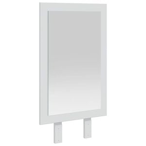 vidaxl Speil FAUSKE Hvit 43 x 3,5 x 77 cm Ingeni&oslash;rtre og Solid Furu