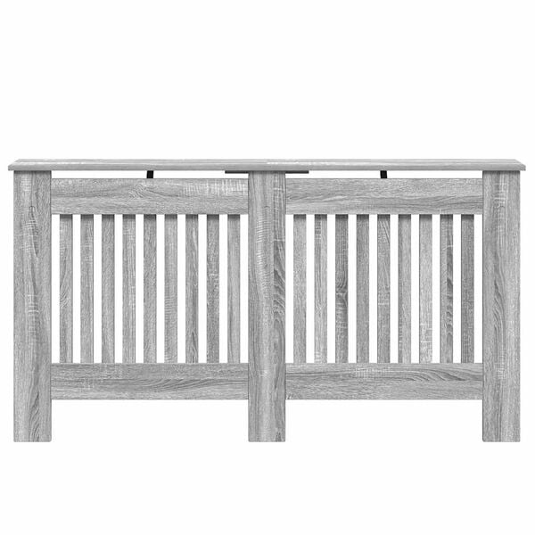 vidaXL Radiator Deksel Grå Sonoma 152 x 19 x 81,5 cm Konstruert tre