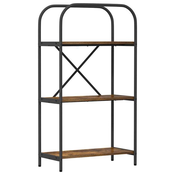 vidaXL Bokhylle R&oslash;kt eik 60 x 30 x 109 cm Konstruert tre