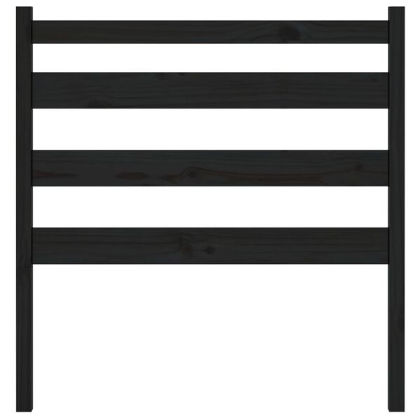 vidaXL Sengegavl svart 81x4x100 cm heltre furu