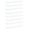 vidaXL Hylleplater 8 stk hvit 40x10x1,5 cm konstruert tre