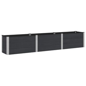 vidaXL H&oslash;ybed Svart 300 x 50 x 54 cm WPC og Aluminium