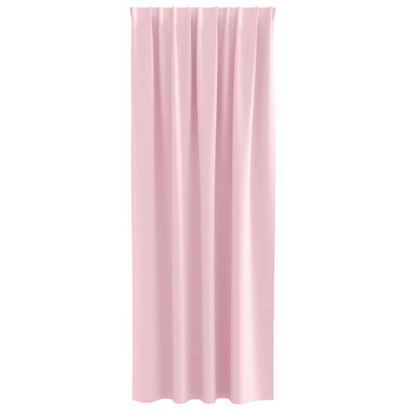 vidaXL Mørkleggende Gardiner med Ringer 2 pcs Babyrosa 245 x 140 cm