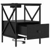 vidaXL Nattbordskap Svart Eik 41,5 x 40,5 x 55 cm Konstruert tre