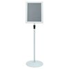 vidaXL Pedestal plakatstativ s&oslash;lv 33 x 33 x 126 cm PVC og st&aring;l
