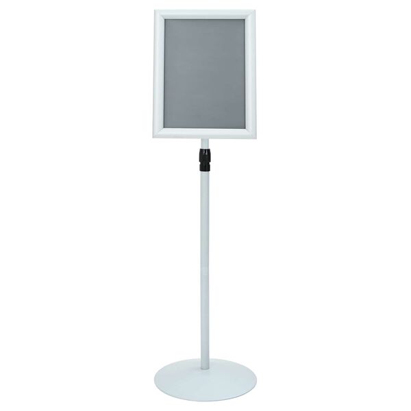 vidaXL Pedestal plakatstativ s&oslash;lv 33 x 33 x 126 cm PVC og st&aring;l
