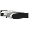 vidaXL Sengeramme uten madrass svart eik 140x200 cm konstruert tre