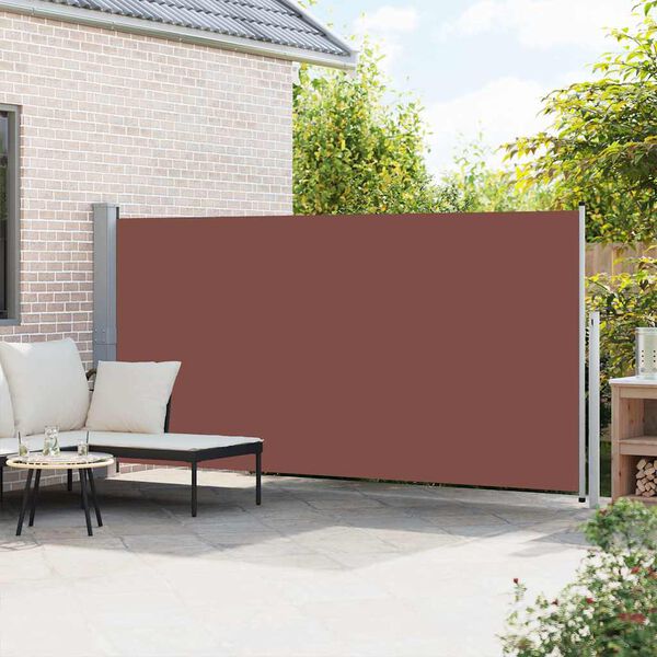 vidaXL Uttrekkbar sidemarkise 160 x 500 cm brun
